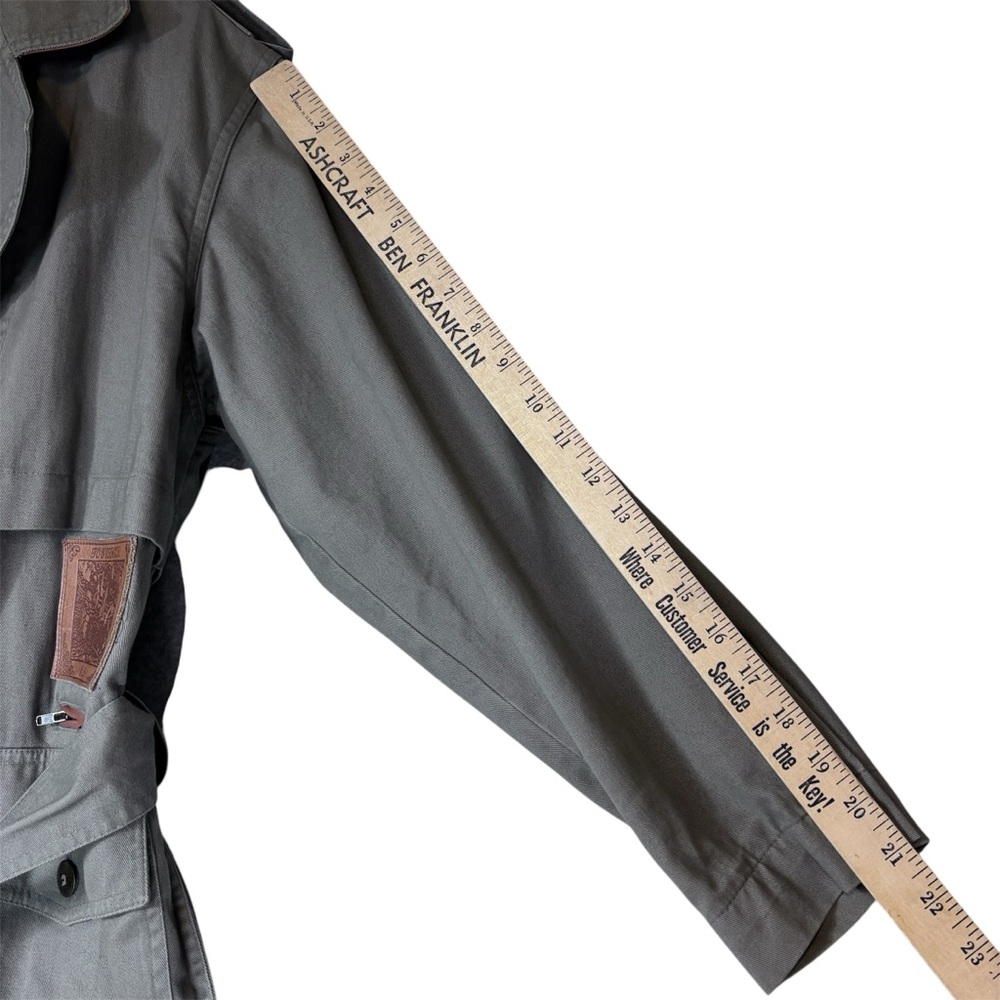 Together Stylish Gray Trench Coat Womens Size 8P Cute with Anything - Picture 5 of 13
